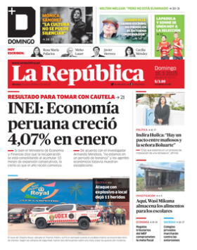 Edición Impresa - La Republica | Lima - Domingo 16 de Marzo del 2025