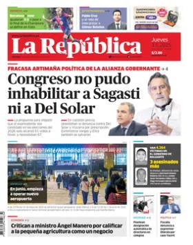 Edición Impresa - La Republica | Lima - Jueves 01 de Mayo del 2025