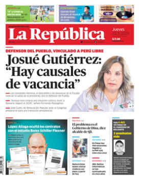 Edición Impresa - La Republica | Lima - Jueves 22 de Mayo del 2025