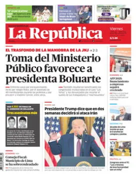 Edición Impresa - La Republica | Lima - Viernes 20 de Junio del 2025
