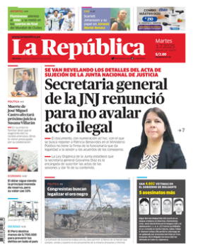 Edición Impresa - La Republica | Lima - Martes 01 de Julio del 2025