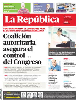 Edición Impresa - La Republica | Lima - Viernes 08 de Agosto del 2025