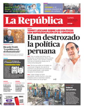 Edición Impresa - La Republica | Lima - Lunes 11 de Agosto del 2025