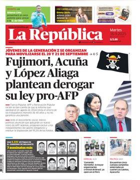 Edición Impresa - La Republica | Lima - Martes 16 de Setiembre del 2025
