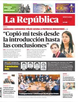 Edición Impresa - La Republica | Lima - Miercoles 08 de Octubre del 2025
