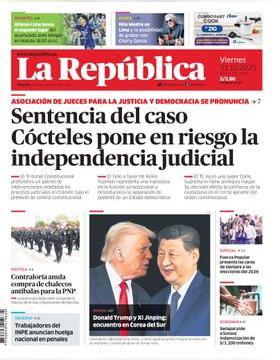 Edición Impresa - La Republica | Lima - Viernes 31 de Octubre del 2025