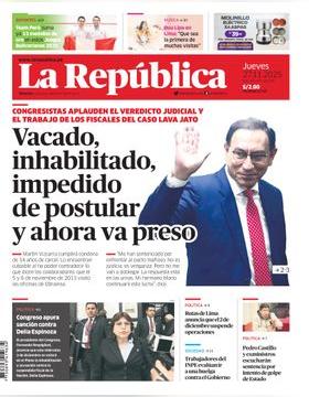 Edición Impresa - La Republica | Lima - Jueves 27 de Noviembre del 2025