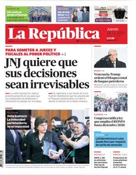 Edición Impresa - La Republica | Lima - Jueves 18 de Diciembre del 2025