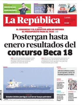 Edición Impresa - La Republica | Lima - Lunes 22 de Diciembre del 2025