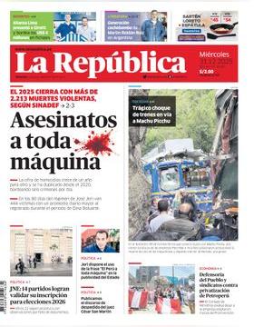 Edición Impresa - La Republica | Lima - Miercoles 31 de Diciembre del 2025