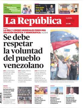 Edición Impresa - La Republica | Lima - Lunes 05 de Enero del 2026