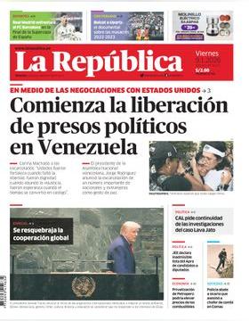 Edición Impresa - La Republica | Lima - Viernes 09 de Enero del 2026