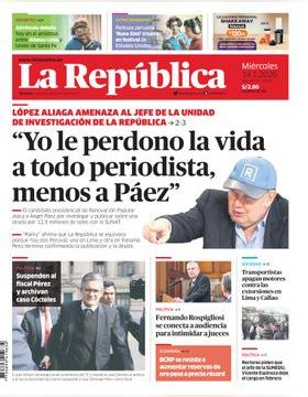Edición Impresa - La Republica | Lima - Miercoles 14 de Enero del 2026