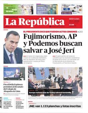 Edición Impresa - La Republica | Lima - Miercoles 21 de Enero del 2026