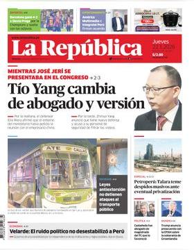 Edición Impresa - La Republica | Lima - Jueves 22 de Enero del 2026