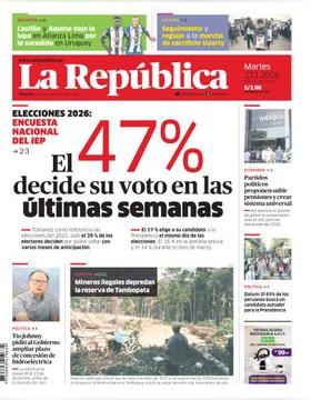 Edición Impresa - La Republica | Lima - Martes 27 de Enero del 2026