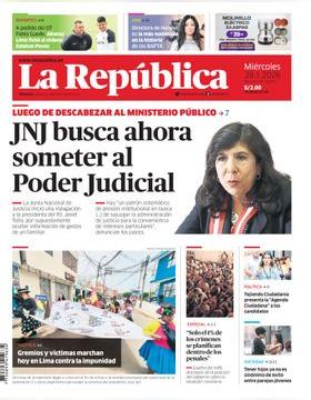 Edición Impresa - La Republica | Lima - Miercoles 28 de Enero del 2026