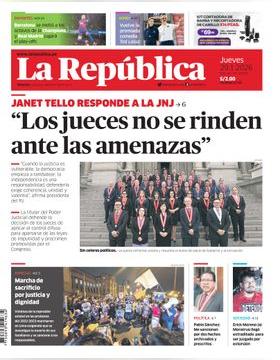 Edición Impresa - La Republica | Lima - Jueves 29 de Enero del 2026