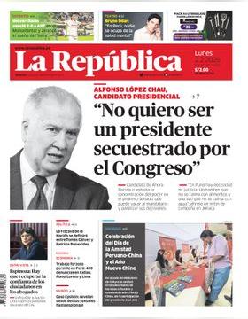 Edición Impresa - La Republica | Lima - Lunes 02 de Febrero del 2026