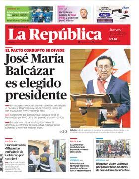 Edición Impresa - La Republica | Lima - Jueves 19 de Febrero del 2026