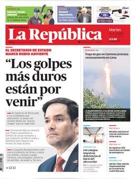 Edición Impresa - La Republica | Lima - Martes 03 de Marzo del 2026
