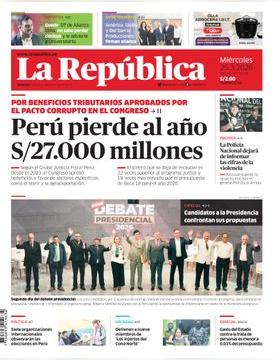 Edición Impresa - La Republica | Lima - Miercoles 25 de Marzo del 2026