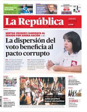 Edición Impresa - La Republica | Lima - Jueves 09 de Abril del 2026