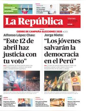 Edición Impresa - La Republica | Lima - Viernes 10 de Abril del 2026