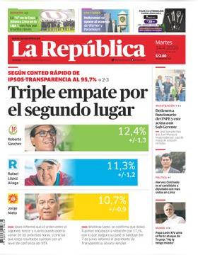 Edición Impresa - La Republica | Lima - Martes 14 de Abril del 2026