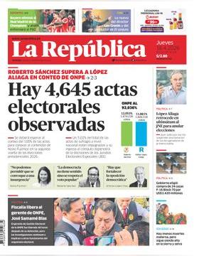 Edición Impresa - La Republica | Lima - Jueves 16 de Abril del 2026