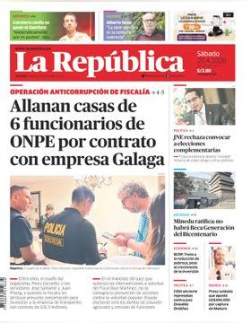 Edición Impresa - La Republica | Lima - Sabado 25 de Abril del 2026