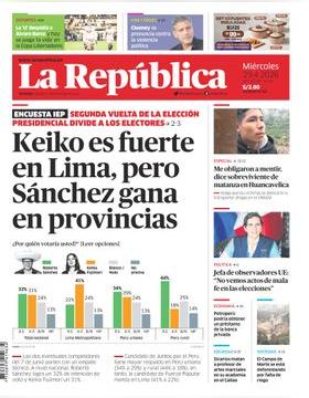 Edición Impresa - La Republica | Lima - Miercoles 29 de Abril del 2026
