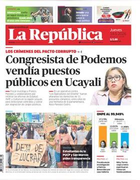 Edición Impresa - La Republica | Lima - Jueves 14 de Mayo del 2026