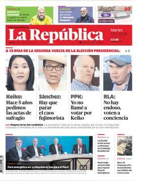 Edición Impresa - La Republica | Lima - Martes 19 de Mayo del 2026
