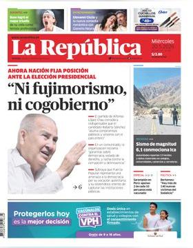 Edición Impresa - La Republica | Lima - Miercoles 20 de Mayo del 2026