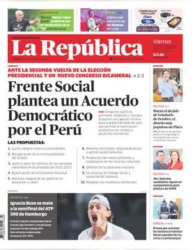 Edición Impresa - La Republica | Lima - Viernes 22 de Mayo del 2026