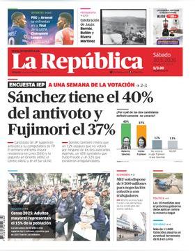 Edición Impresa - La Republica | Lima - Sabado 30 de Mayo del 2026