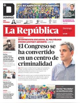 Edición Impresa - La Republica | Lima - Domingo 31 de Mayo del 2026