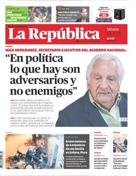 Edición Impresa - La Republica | Lima - Sabado 06 de Junio del 2026