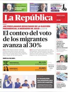 Edición Impresa - La Republica | Lima - Miercoles 10 de Junio del 2026