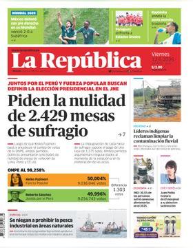 Edición Impresa - La Republica | Lima - Viernes 12 de Junio del 2026