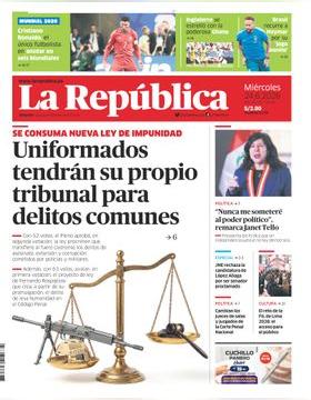 Edición Impresa - La Republica | Lima - Miercoles 24 de Junio del 2026