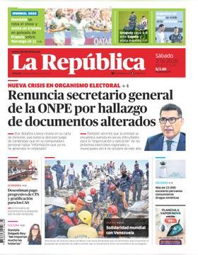 Edición Impresa - La Republica | Lima - Sabado 27 de Junio del 2026