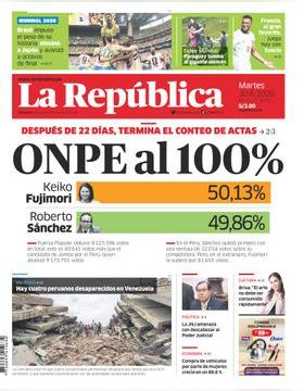 Edición Impresa - La Republica | Lima - Martes 30 de Junio del 2026
