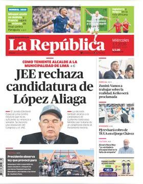 Edición Impresa - La Republica | Lima - Miercoles 01 de Julio del 2026