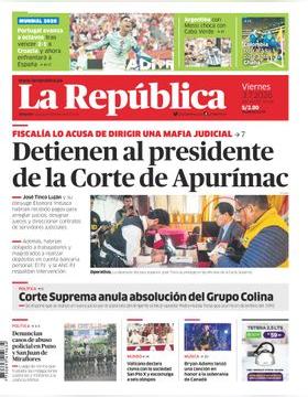 Edición Impresa - La Republica | Lima - Viernes 03 de Julio del 2026