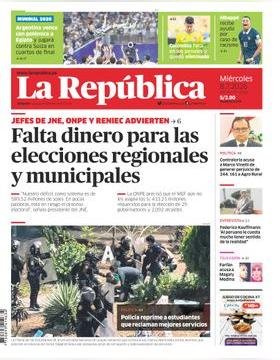 Edición Impresa - La Republica | Lima - Miercoles 08 de Julio del 2026