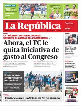Edición Impresa - La Republica | Lima - Sabado 11 de Julio del 2026