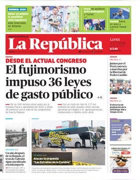Edición Impresa - La Republica | Lima - Lunes 13 de Julio del 2026