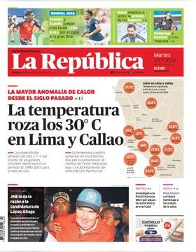 Edición Impresa - La Republica | Lima - Martes 14 de Julio del 2026